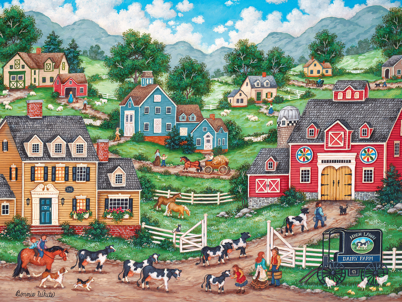 Heartland Collection The Curious Calf - 550 Piece Jigsaw Puzzle by Masterpieces