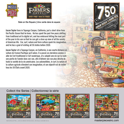 Farmer's Market - Sale on the Square - 750 Piece Jigsaw Puzzle by Masterpieces