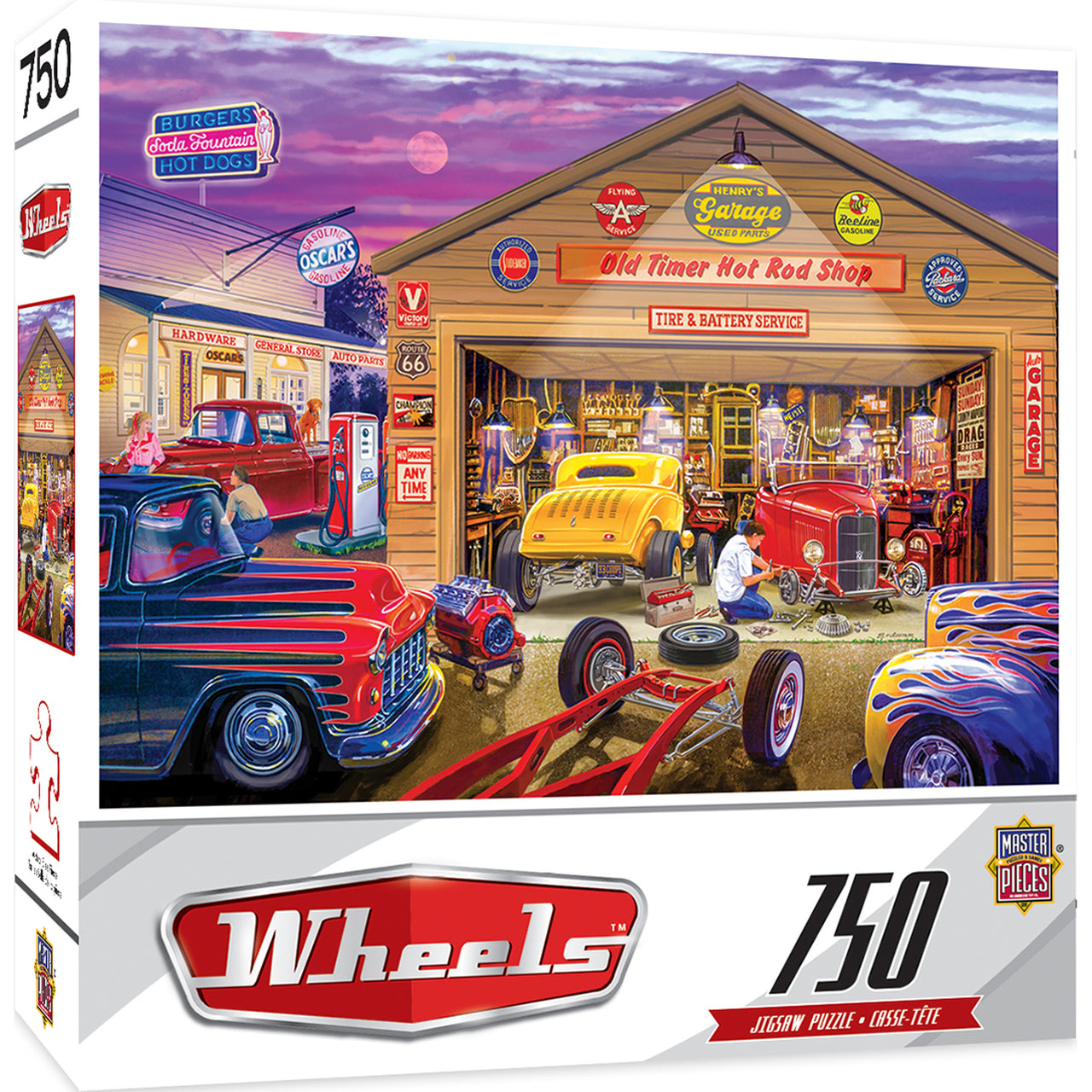 Wheels - Old Timer's Hot Rods 750 Piece Jigsaw Puzzle by MasterPieces