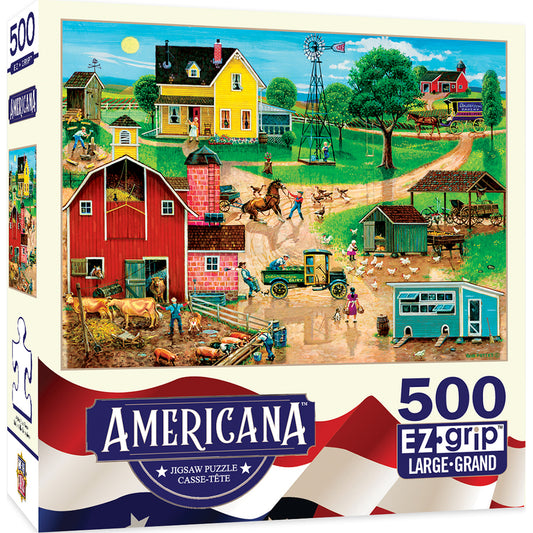 Americana - After the Chores 500 Piece EZ Grip Jigsaw Puzzle by Masterpieces