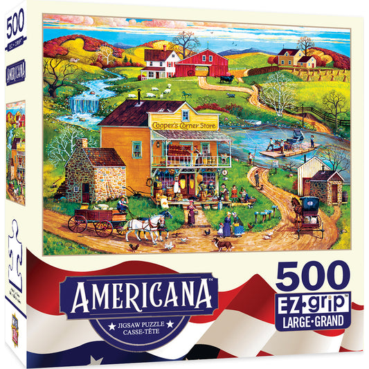 Americana - Cooper's Corner 500 Piece EZ Grip Jigsaw Puzzle by Masterpieces