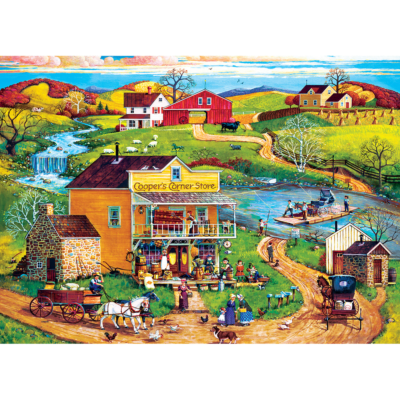 Americana - Cooper's Corner 500 Piece EZ Grip Jigsaw Puzzle by Masterpieces