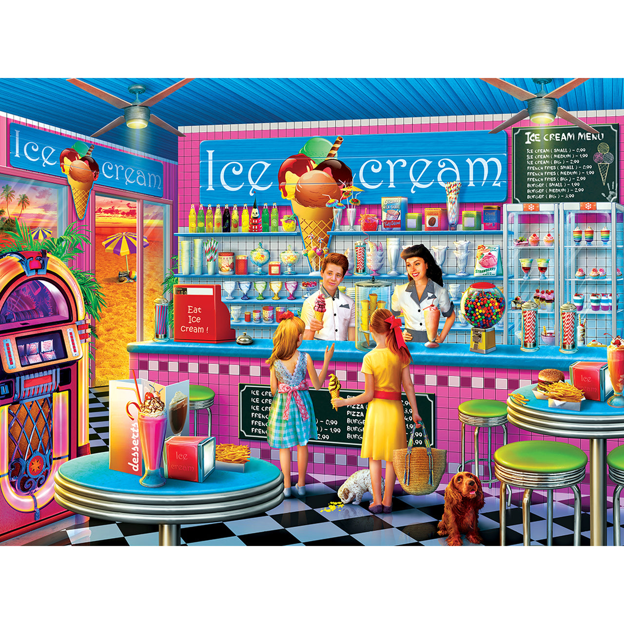 Shopkeepers Anna's Ice Cream Parlor 750 Piece Jigsaw Puzzle by Masterpieces