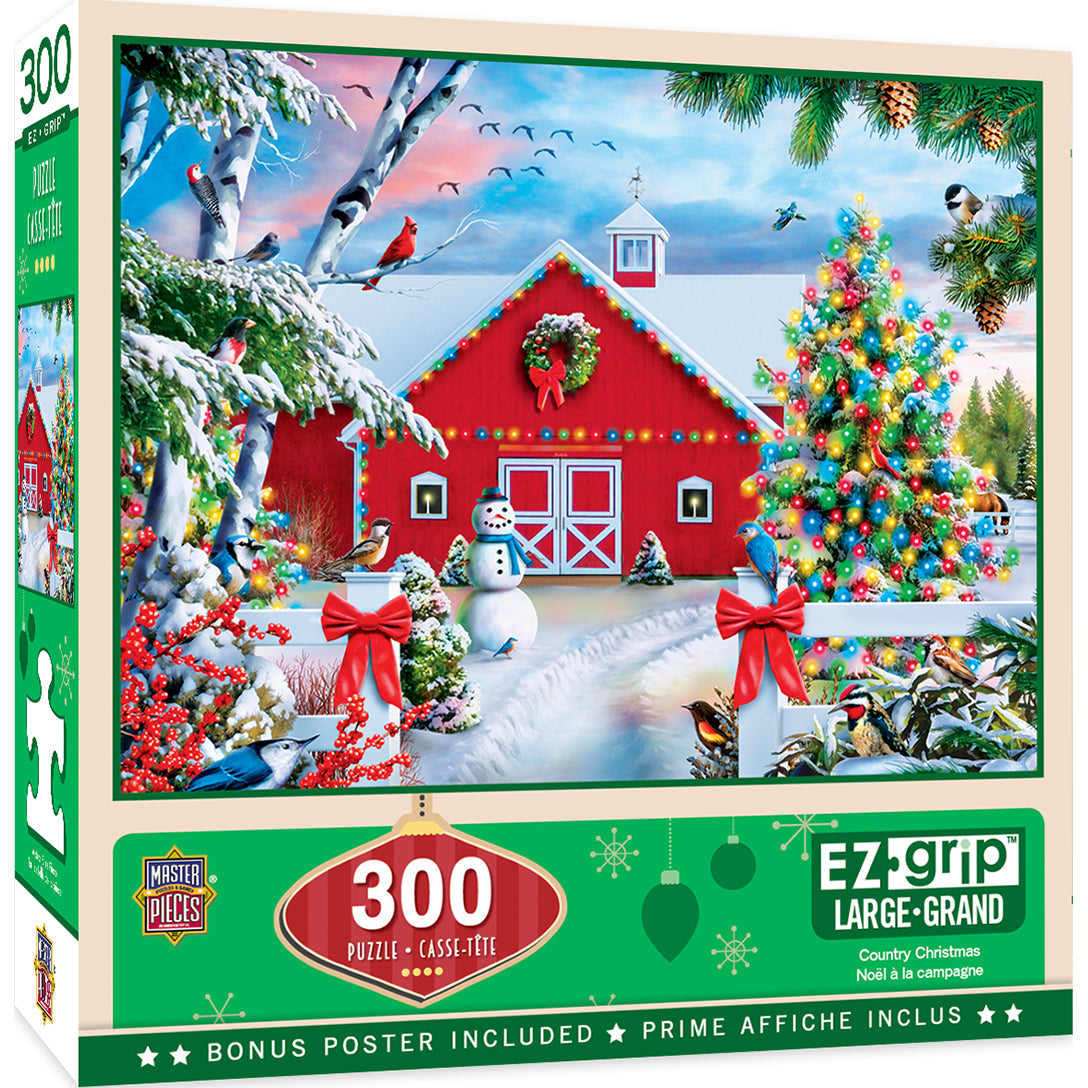 Holiday Country Christmas 300 EZ Grip Piece Jigsaw Puzzle by MasterPieces