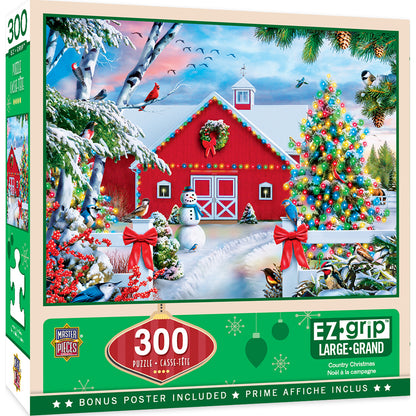 Holiday Country Christmas 300 EZ Grip Piece Jigsaw Puzzle by MasterPieces