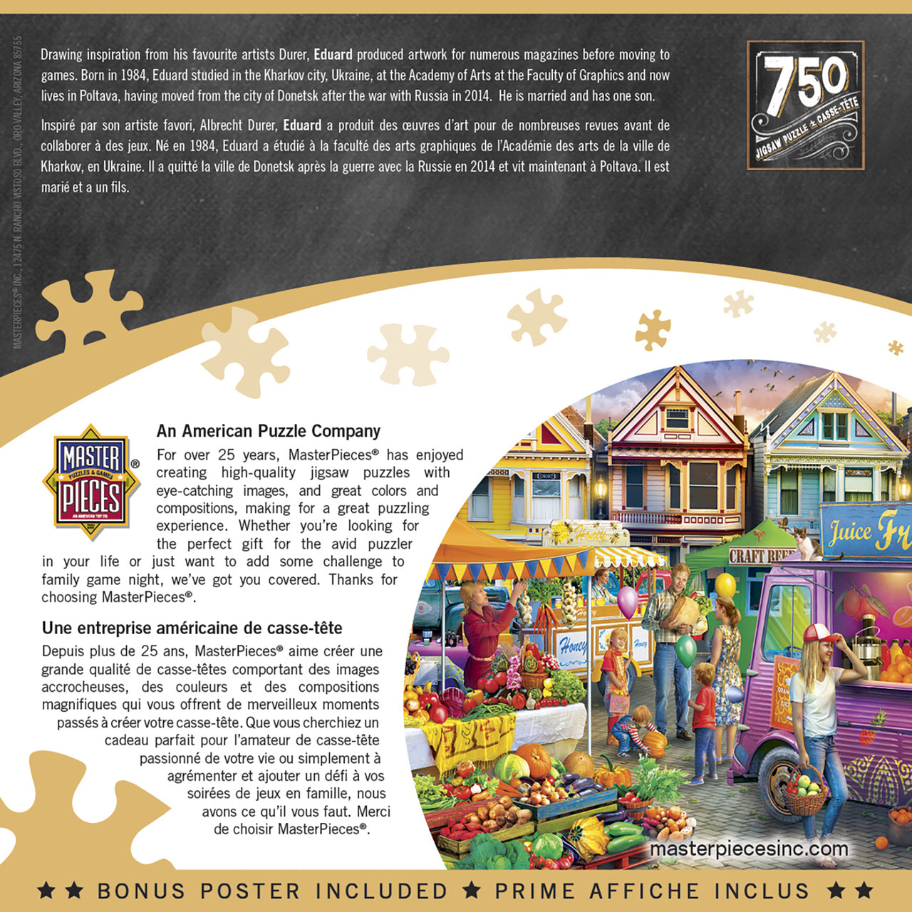 Farmer's Market - Weekend Market - 750 Piece Jigsaw Puzzle by Masterpieces