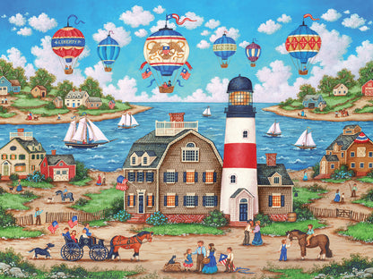 Heartland Collection - Balloons Over the Bay - 550 Piece Jigsaw Puzzle by Masterpieces