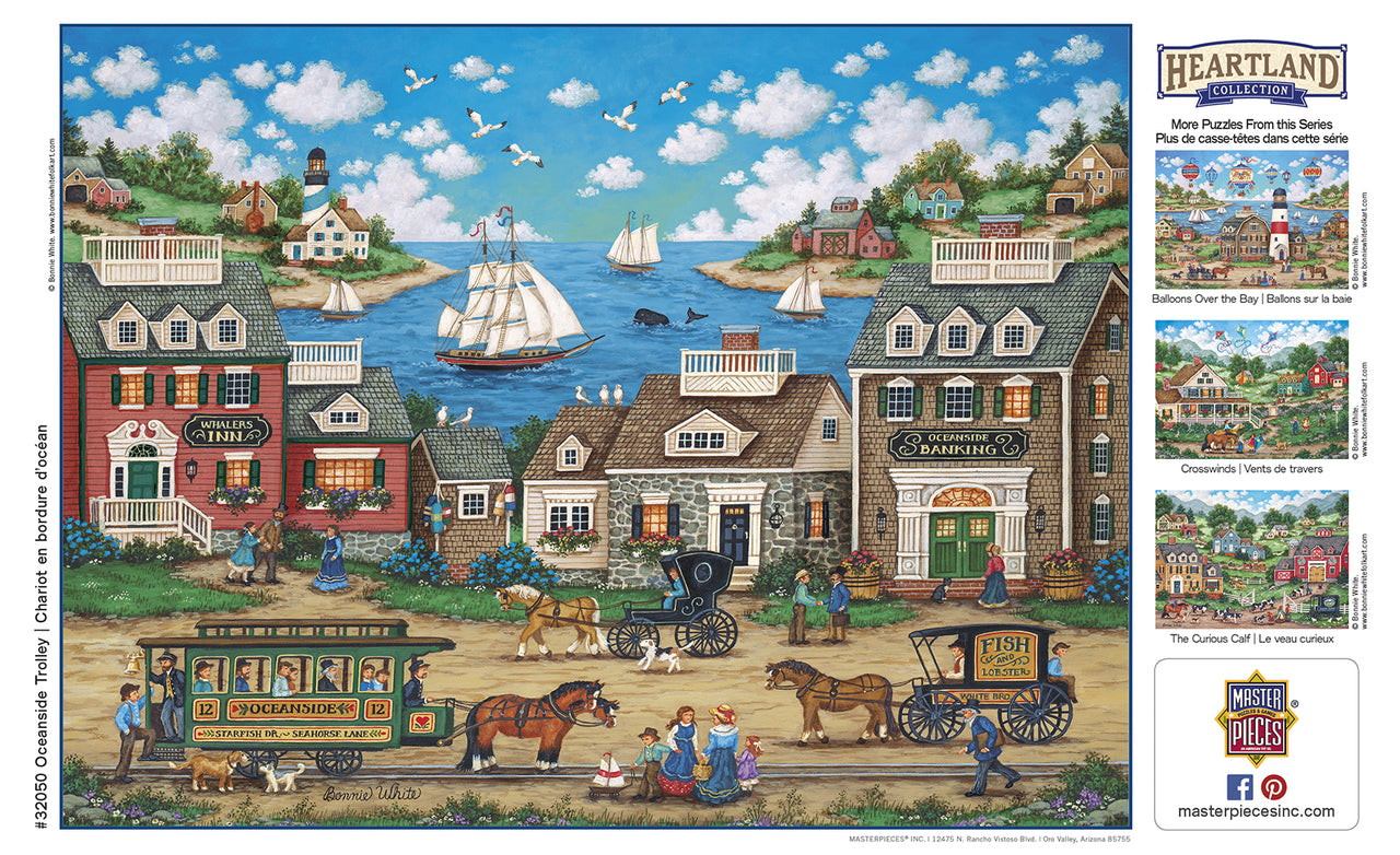 Heartland Collection - Oceanside Trolley - 550 Piece Jigsaw Puzzle by MasterPieces