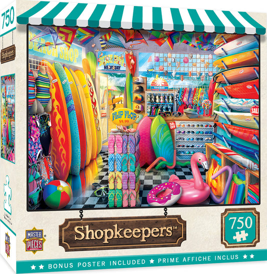 Shopkeepers - Beach Side Gear - 750 Piece Jigsaw Puzzle by Masterpieces