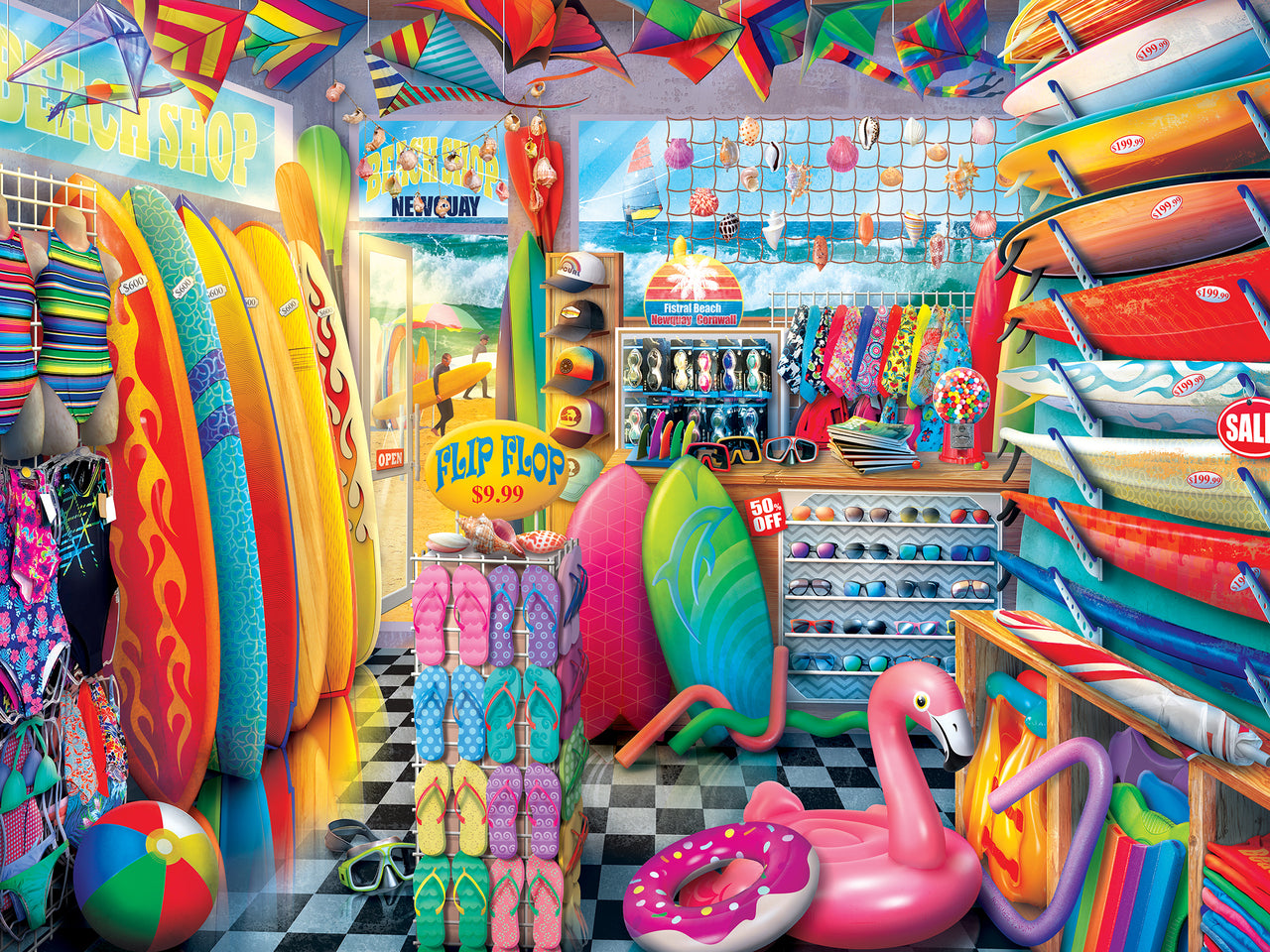 Shopkeepers - Beach Side Gear - 750 Piece Jigsaw Puzzle by Masterpieces