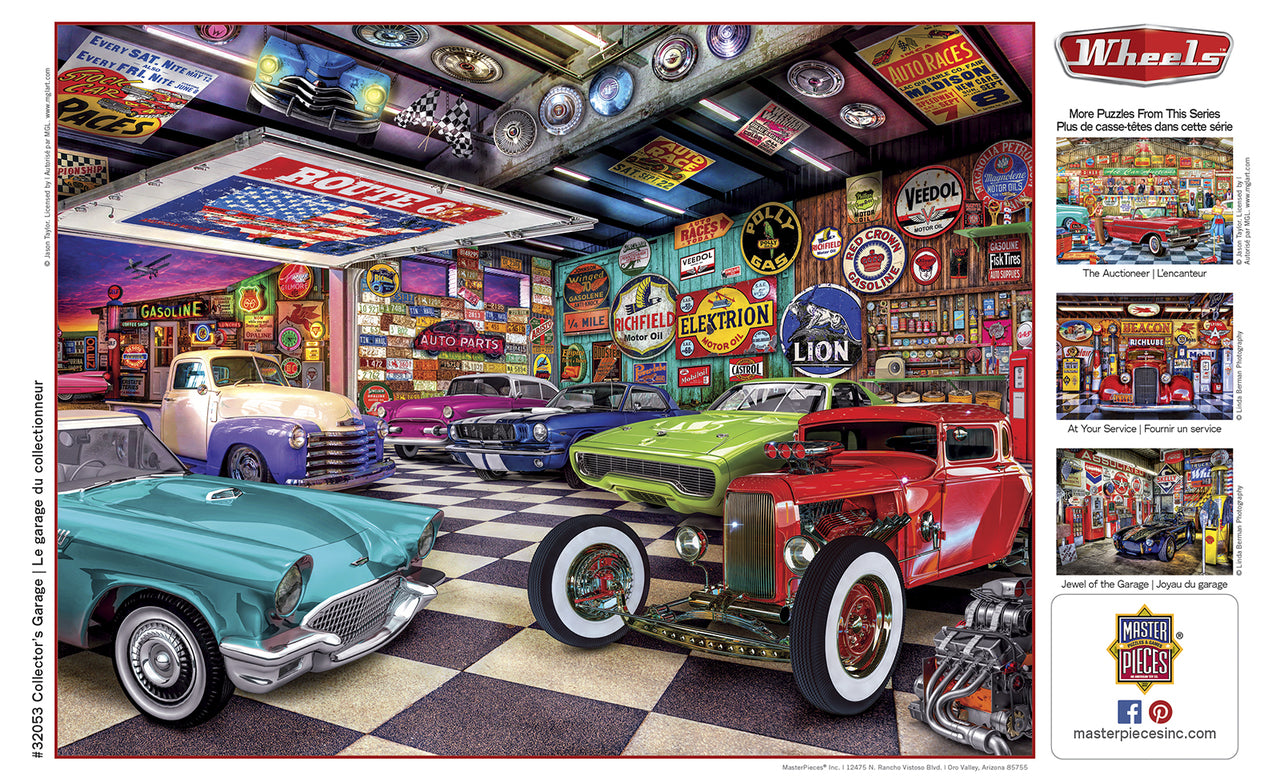 Wheels - Collector's Garage 750 Piece Jigsaw Puzzle by Masterpieces