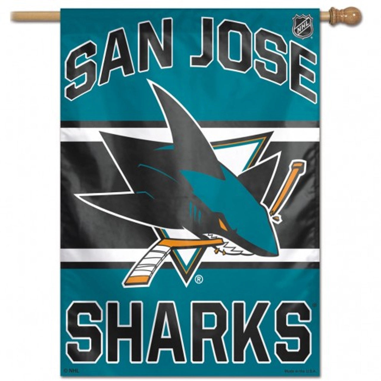 San Jose Sharks 28" x 40" Vertical House Flag/Banner by Wincraft