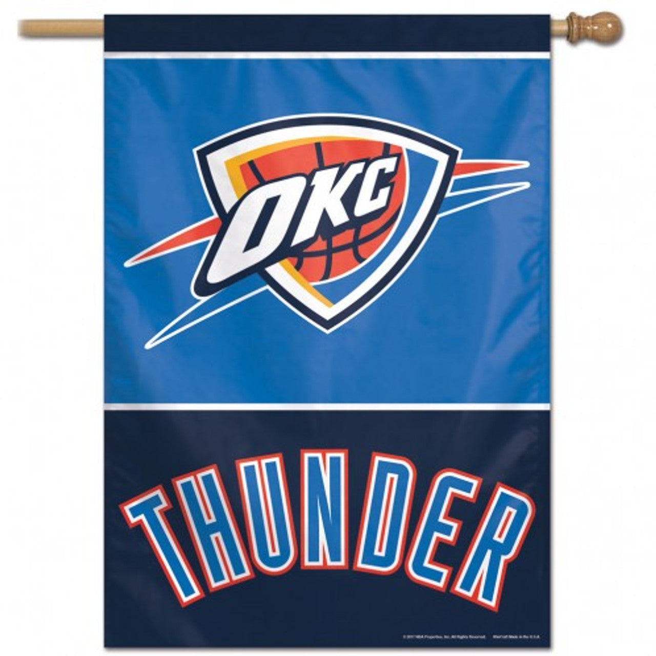 Oklahoma City Thunder 28" x 40" Vertical House Flag/Banner by Wincraft