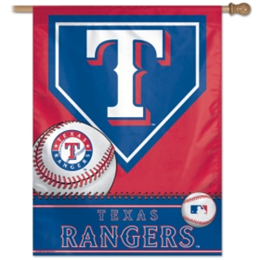Texas Rangers 28" x 40" Vertical House Flag/Banner by Wincraft