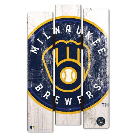 Milwaukee Brewers 11" x 17" Wood Fence Sign by Wincraft