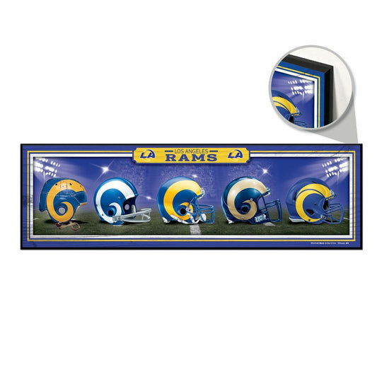 Los Angeles Rams "History of Helmets" 9" x 30" Wood Sign by Wincraft