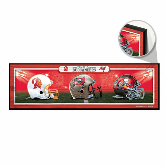 Tampa Bay Buccaneers "History of Helmets" 9" x 30" Wood Sign by Wincraft