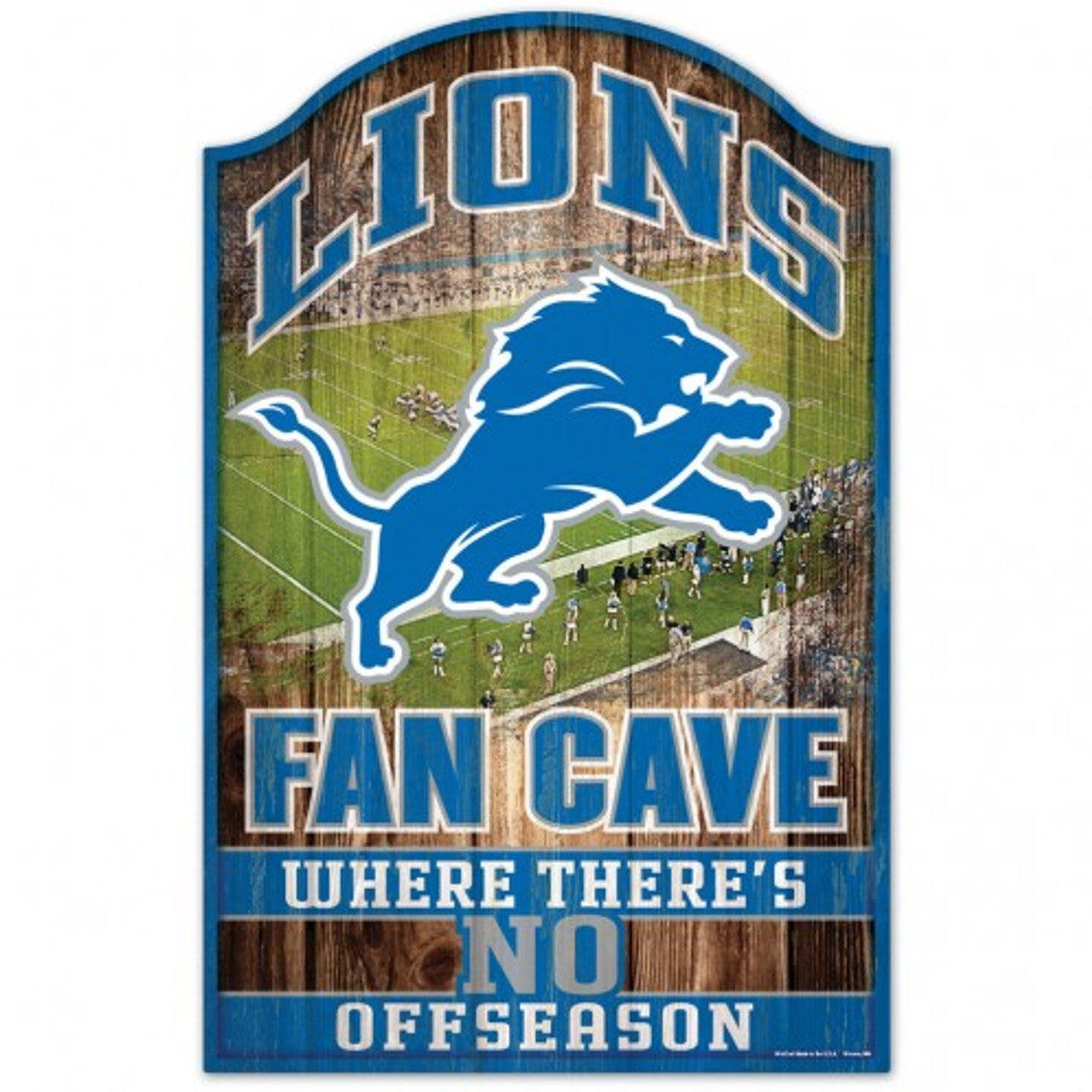 Detroit Lions 11" x 17" Fan Cave Wood Sign by Wincraft