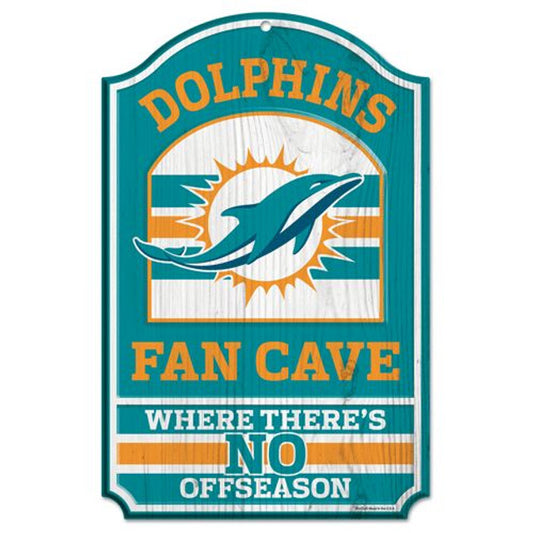 Miami Dolphins 11" x 17" Fan Cave Wood Sign by Wincraft
