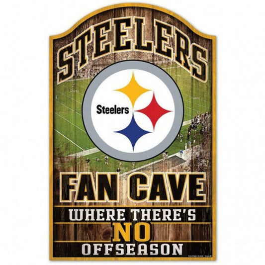 Pittsburgh Steelers 11" x 17" Fan Cave Wood Sign by Wincraft