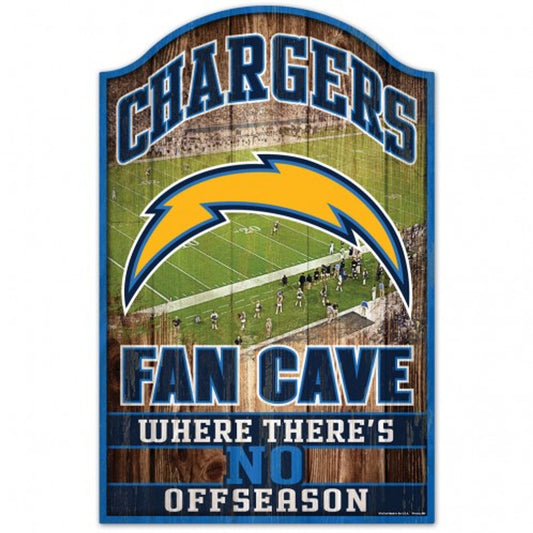 Los Angeles Chargers 11" x 17" Fan Cave Wood Sign by Wincraft