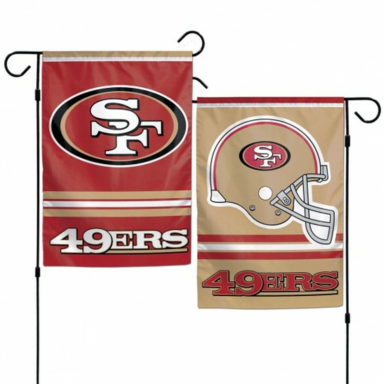 San Francisco 49ers NFL garden flag, 12"x18", double-sided with team colors and graphics. Perfect for garden or office display.