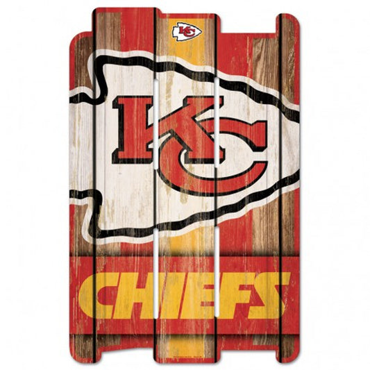 Kansas City Chiefs 11" x 17" Wood Fence Sign by Wincraft