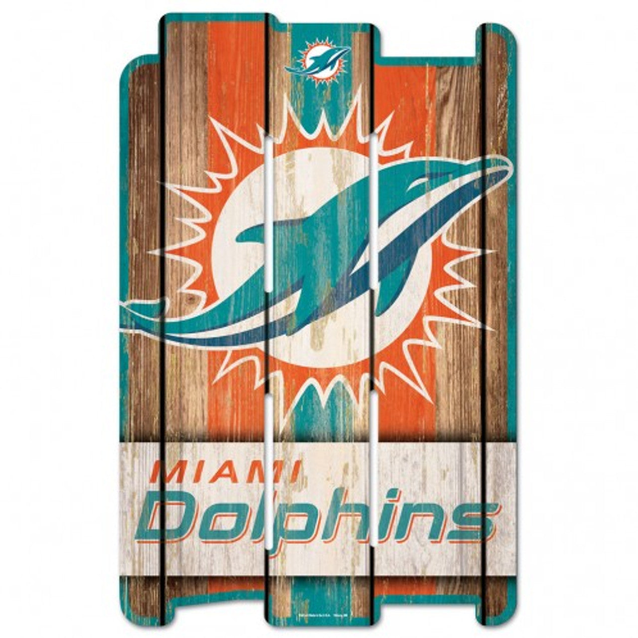 Miami Dolphins 11" x 17" Wood Fence Sign by Wincraft