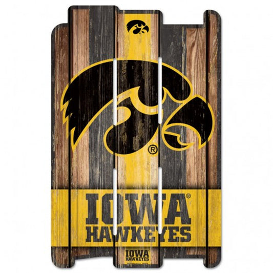 Iowa Hawkeyes 11" x 17" Wood Fence Sign by Wincraft