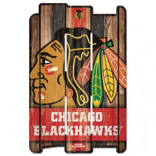 Chicago Blackhawks 11" x 17" Wood Fence Sign by Wincraft