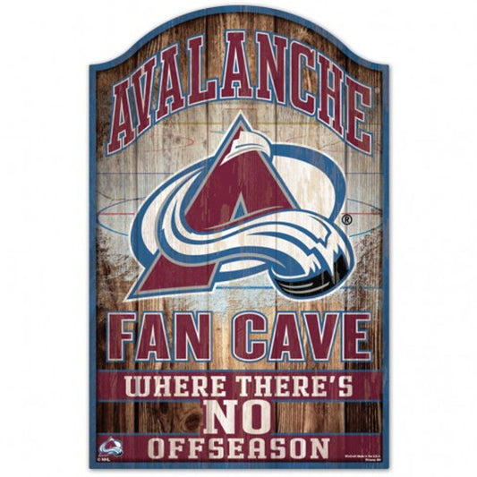 Colorado Avalanche 11" x 17" Fan Cave Wood Sign by Wincraft