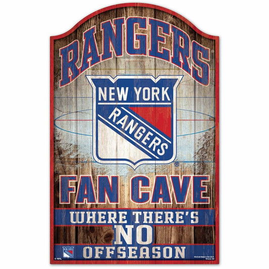 New York Rangers 11"  17" Fan Cave Wood Sign by Wincraft