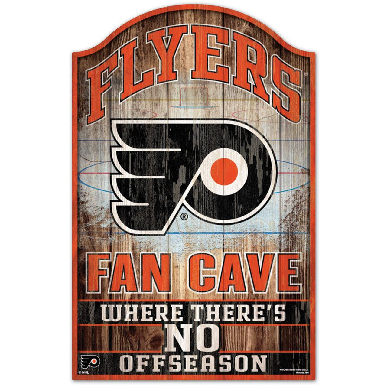 Philadelphia Flyers 11" x 17" Fan Cave Wood Sign by Wincraft