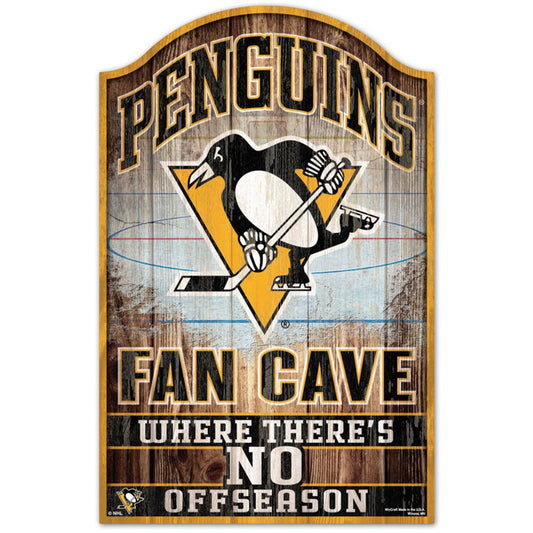 Pittsburgh Penguins 11" x 17" Fan Cave Wood Sign by Wincraft