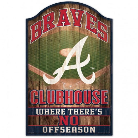 Atlanta Braves 11" x 17" Fan Cave Wood Sign by Wincraft
