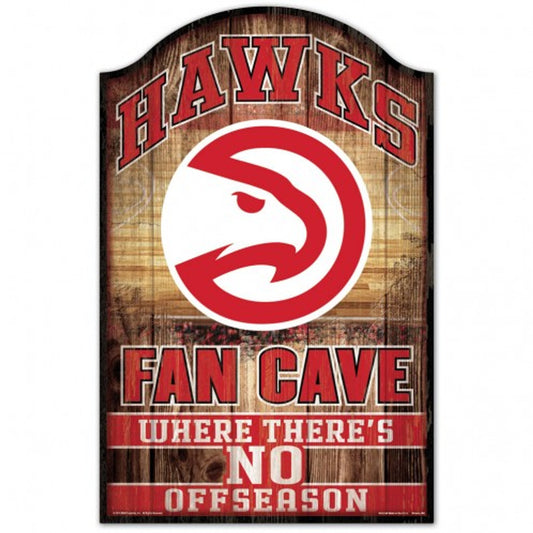 Atlanta Hawks 11" x 17" Fan Cave Wood Sign by Wincraft