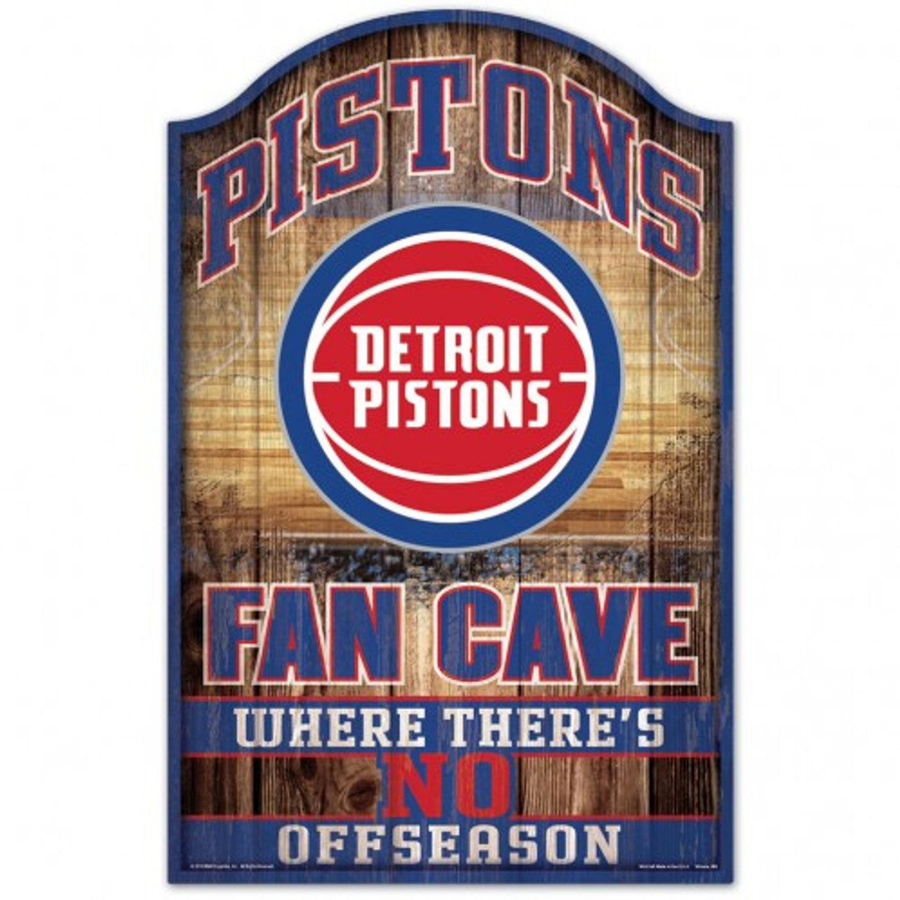 Detroit Pistons 11" x 17" Fan Cave Wood Sign by Wincraft