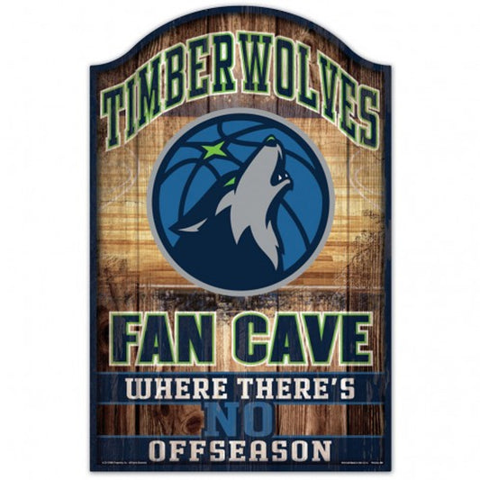 Minnesota Timberwolves 11" x 17" Fan Cave Wood Sign by Wincraft