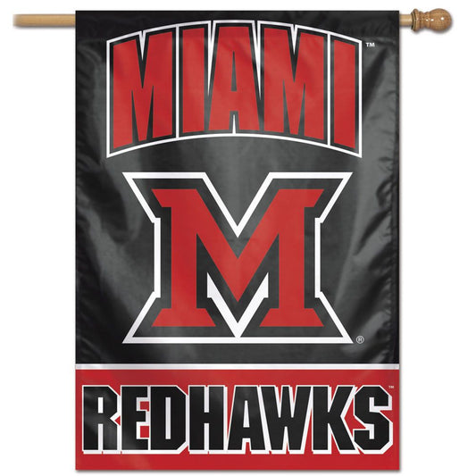 Miami of Ohio Redhawks 28" x 40" Vertical House Flag/Banner by Wincraft