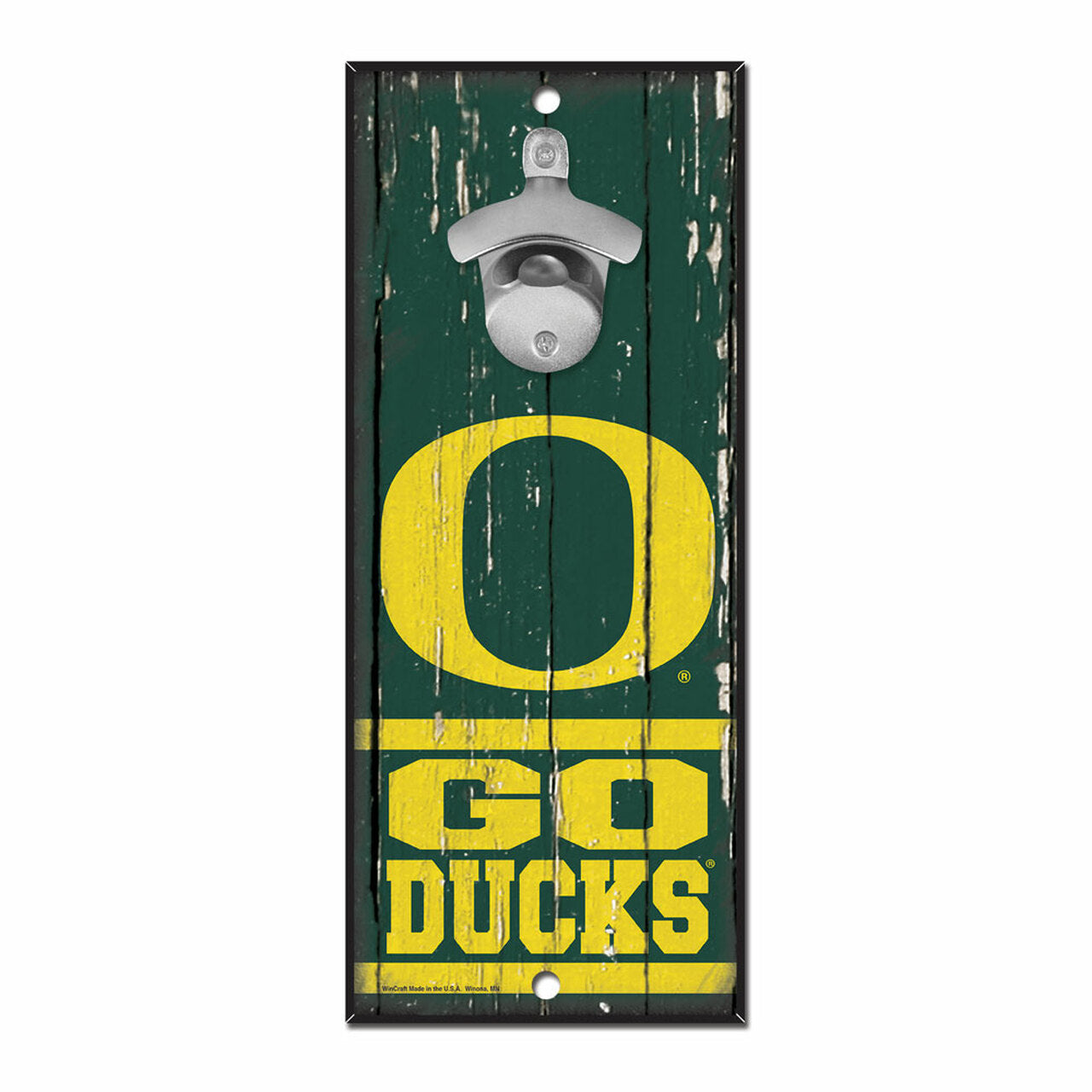 Oregon Ducks 5" x 11" Bottle Opener Wood Sign by Wincraft