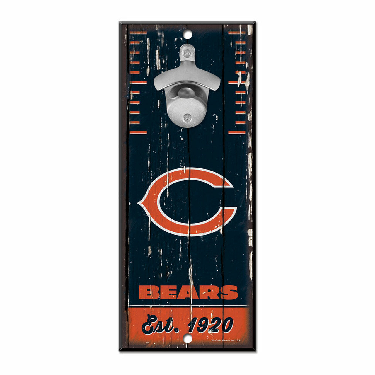 Chicago Bears 5" x 11" Bottle Opener Wood Sign by Wincraft