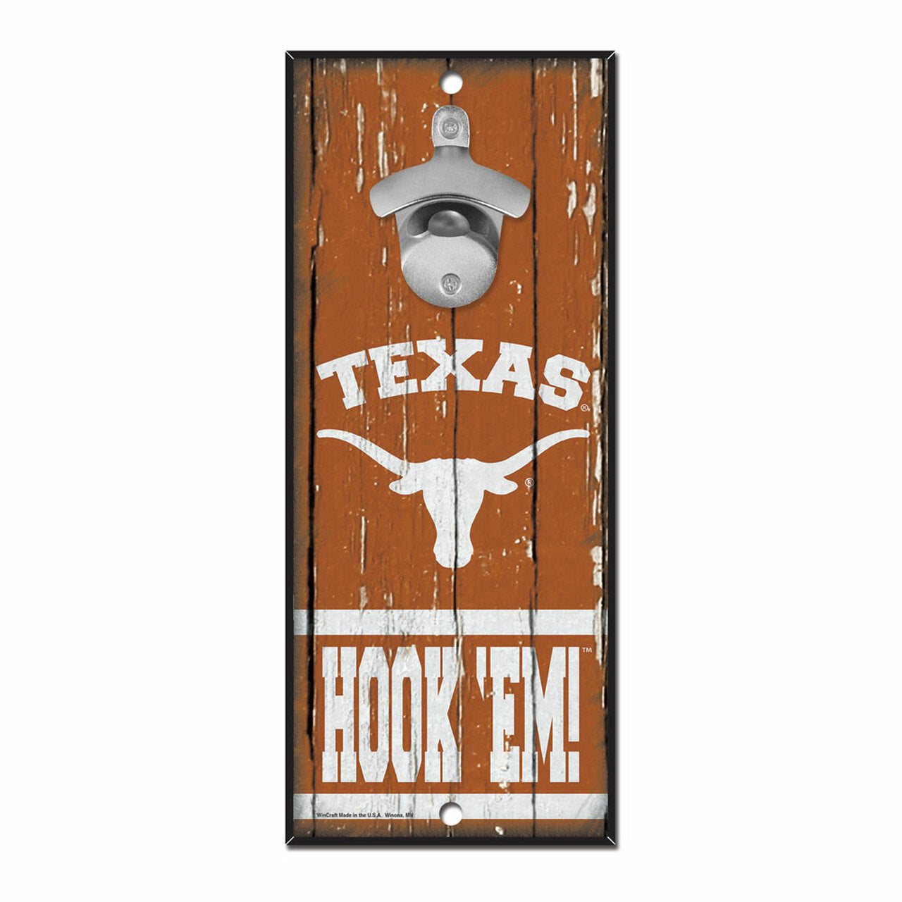 Texas Longhorns 5" x 11" Bottle Opener Wood Sign by Wincraft
