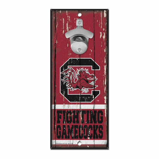 South Carolina Gamecocks 5" x 11" Bottle Opener Wood Sign by Wincraft