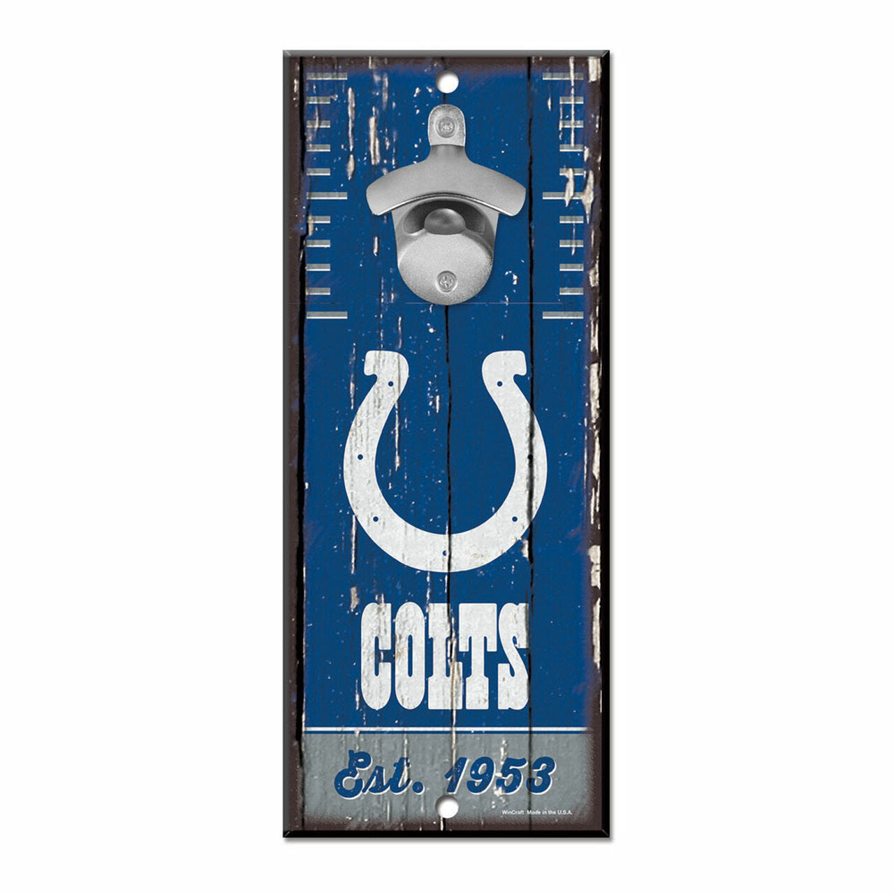 Indianapolis Colts 5" x 11" Bottle Opener Wood Sign by Wincraft