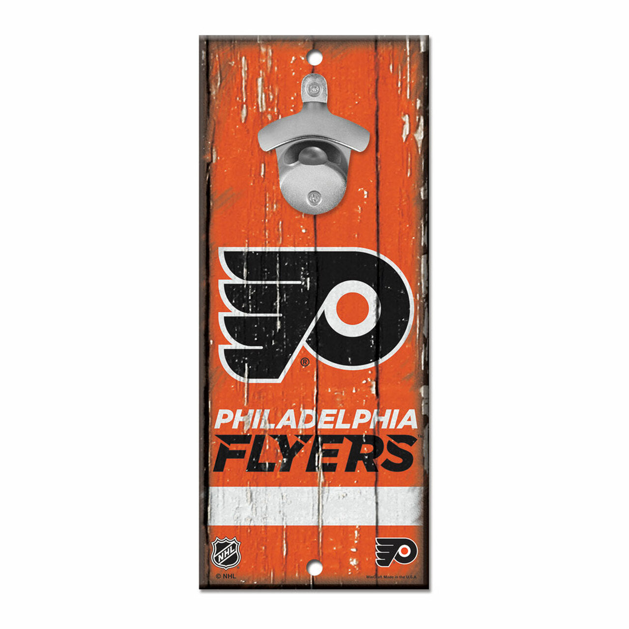 Philadelphia Flyers 5" x 11" Bottle Opener Wood Sign by Wincraft