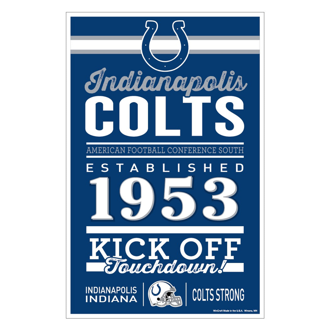 Indianapolis Colts 11"x 17" Established Wood Sign by Wincraft
