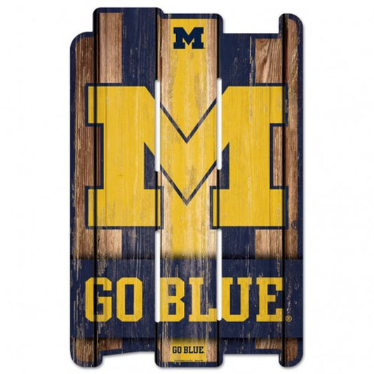 Michigan Wolverines 11" x 17" Wood Fence Sign by Wincraft
