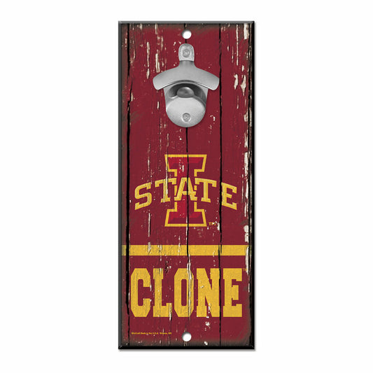 Iowa State Cyclones 5" x 11" Bottle Opener Wood Sign by Wincraft