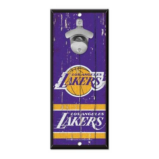 Los Angeles Lakers 5" x 11" Bottle Opener Wood Sign by Wincraft