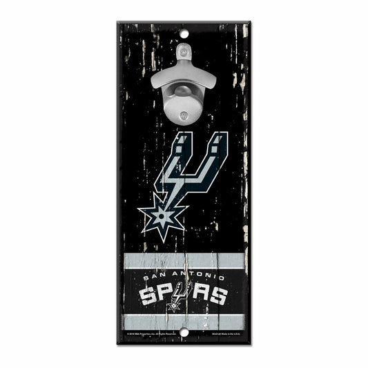 San Antonio Spurs 5" x 11" Bottle Opener Wood Sign by Wincraft